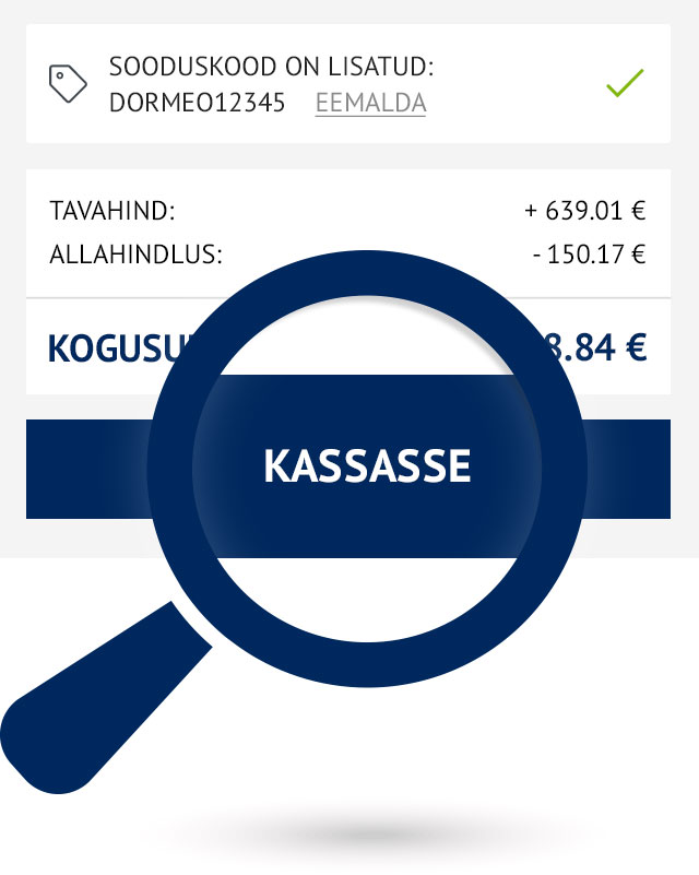 Kuidas kupongi kasutada Dormeo